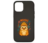 Cute Hedgehog in Beanie and Headphones, Cozy Music Lover Case for iPhone 12/12 Pro