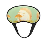 Cute Hedgehog Light-Blocking Sleeping Eye Mask â€“ Ultra-Soft and Comfortable, Perfect for Travel, Camping, Shift Work, and Meditation with Adjustable Straps