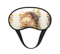 Cute Hedgehog Light-Blocking Sleeping Eye Mask â€“ Ultra-Soft and Comfortable, Perfect for Travel, Camping, Shift Work, and Meditation with Adjustable Straps