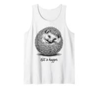 Cute Hedgehog Not a Hugger Introvert Shy Anxious Antisocial Tank Top