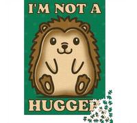 Cute Hedgehog Not A Hugger Jigsaw Puzzle for Adults, 1000 Pieces, 52x38cm/1000pcs, Quiet Home Activity, Evening Leisure And Puzzle Lovers