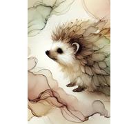Cute Hedgehog Notebook - 200 lined pages 6x9"