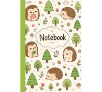Cute Hedgehog Notebook Kawaii Forest Doodle Art Journal | Lined Notebook | 6 x 9 Inches | 100 Pages | Cute Journal for School, Work & Daily Writing