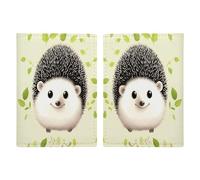 Cute Hedgehog Passport Holder Slim PU Leather Passports Wallet Portable Passports Protector Passport Cover