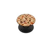 Cute Hedgehog Pattern Autumn Woodland Forest Leaves PopSockets Adhesive PopGrip