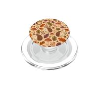 Cute Hedgehog Pattern Autumn Woodland Forest Leaves PopSockets PopGrip for MagSafe