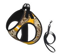 Cute Hedgehog,Pet Harness,Adjustable Reflective Dog Harness,Pet Leash Vest,L