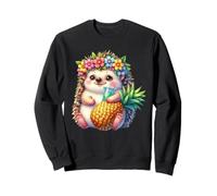 Cute Hedgehog Pineapple Tropical Summer Vibes Sweatshirt