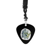 Cute Hedgehog Playing Guitar Guitar Pick Pendant Necklace for Acoustic Electric Bass Players Guitar Accessories Guitarist Gifts