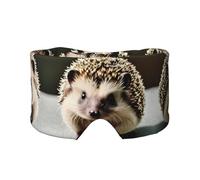 Cute Hedgehog Printed Sleep Eye and Ear Masks (26.8Ã-4.3 inches) Suitable for Travel, Yoga, Deep Rest Indoor and Outdoor