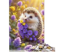 Cute Hedgehog Puzzles for Adults 1000 Piece Puzzle for Teenager Age 12 Years Up Christmas Eve Gifts 1000pcs (38x26cm)