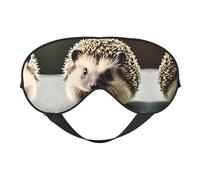 Cute Hedgehog Soft Eye mask, All Over Printed, 96% Polyester 4% Spandex