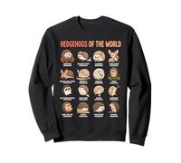 Cute Hedgehogs of the World Species Educational chart Sweatshirt