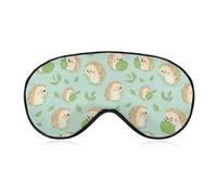 Cute Hedgehogs Sleep Masks Breathable Eye Covers Adjustable Strap for Travel Home Office Use