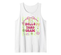 Cute Hello Third Grade First Day of Elementary School Kids Tank Top