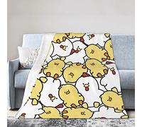 Cute Hen Chicken Cartoon Animal Throw Blanket Super Soft Warm Bed Blankets for Couch Bedroom Sofa Office Car, All Season Cozy Flannel Plush Blanket for Girls Boys Adults, 60"X50"
