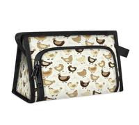 Cute Hens Travel Makeup Bag for Women Men Kids Girls Boys Hens Chicken Multipurpose Wash Pouch Bag Toiletry Cosmetic Toiletries Shower Bag Organizer