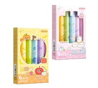 Cute High Lighters Pens, 12 Pieces Erasable Pastel Highlighters Pens, Back To The School Supplies Aesthetic, Double Tip Assorted Color Highlighter For Journals, Diary, Notebooks, Bibles, Planner Notes