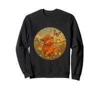 Cute Highland Cow Chasing A Butterfly Sweatshirt