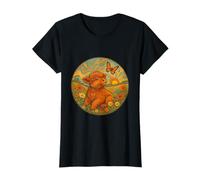 Cute Highland Cow Chasing A Butterfly T-Shirt