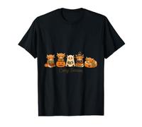 Cute Highland Cow Cozy Season Fall Halloween Reading Value Graphic T-Shirt