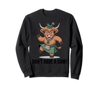 Cute Highland Cow Dancing Don't have a cow Scottish Cowgirl Sweatshirt