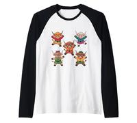 Cute Highland Cow Dancing The Jig Scottish Cowgirl Raglan Baseball Tee