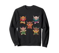 Cute Highland Cow Dancing The Jig Scottish Cowgirl Sweatshirt