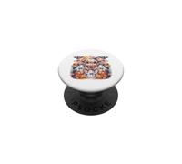 Cute Highland Cow Halloween Ghosts Pumpkins PopSockets Adhesive PopGrip