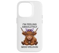 Cute Highland Cow I’m feeling absolutely moo-velous! Cowgirl Case for iPhone 14 Pro