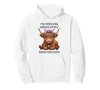 Cute Highland Cow I’m feeling absolutely moo-velous! Cowgirl Pullover Hoodie