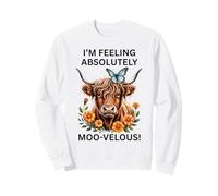 Cute Highland Cow I’m feeling absolutely moo-velous! Cowgirl Sweatshirt