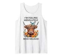 Cute Highland Cow I’m Feeling Absolutely moo-velous! Cowgirl Tank Top