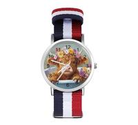Cute Highland Cow in Bath Funny Wrist Watches for Men Women Casual Braided Strap Easy Reader for Work Workout