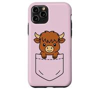 Cute Highland Cow Pocket Pal Funny Baby Highland Cow Farm Case for iPhone 11 Pro