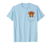 Cute Highland Cow Pocket Pal Funny Baby Highland Cow Farm T-Shirt