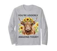 Cute Highland Cow Utterly Amazing Today Cowgirl Long Sleeve T-Shirt