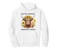 Cute Highland Cow Utterly amazing today Cowgirl Pullover Hoodie