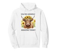 Cute Highland Cow Utterly amazing today! Cowgirl Pullover Hoodie