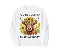 Cute Highland Cow Utterly amazing today! Cowgirl Sweatshirt