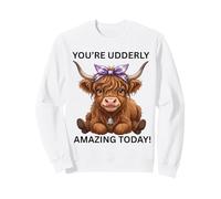 Cute Highland Cow Utterly amazing today Cowgirl Sweatshirt