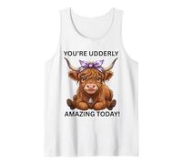 Cute Highland Cow Utterly Amazing Today Cowgirl Tank Top