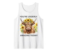 Cute Highland Cow Utterly Amazing Today! Cowgirl Tank Top