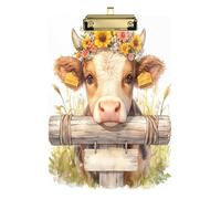 Cute Highland Cowclipboard Plastic Clips for Teacher Portfolio Storage Box Size 9 x 12