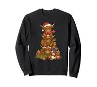 Cute Highland Cows Ready for a Festive Merry Christmas Sweatshirt