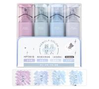 Cute Highlighters - Nebula Glitter Highlighter | Pastel Highlighters, Bright Markers, Bright Note Taking Pens, Journal, Wide, Glitter Highlighters S