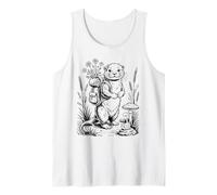 Cute Hiking River Otter Backpack Vintage Cozy Cottagecore Tank Top