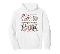 Cute Hilarious Ironic Funny Overstimulated But Festive Mum Pullover Hoodie