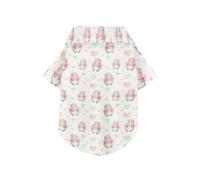 Cute Hippo Angel Pattern on White Summer Dog Shirt Button Up Breathable Cool Pet Shirts Doggy Sweatshirt Puppy Kitten Perfect for Everyday Wear, and Photoshoots 4XL