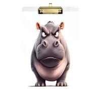 Cute Hippo Anger clipboard Classroom Set Transparent for Teacher Portfolio clipboard Size 9 x 12